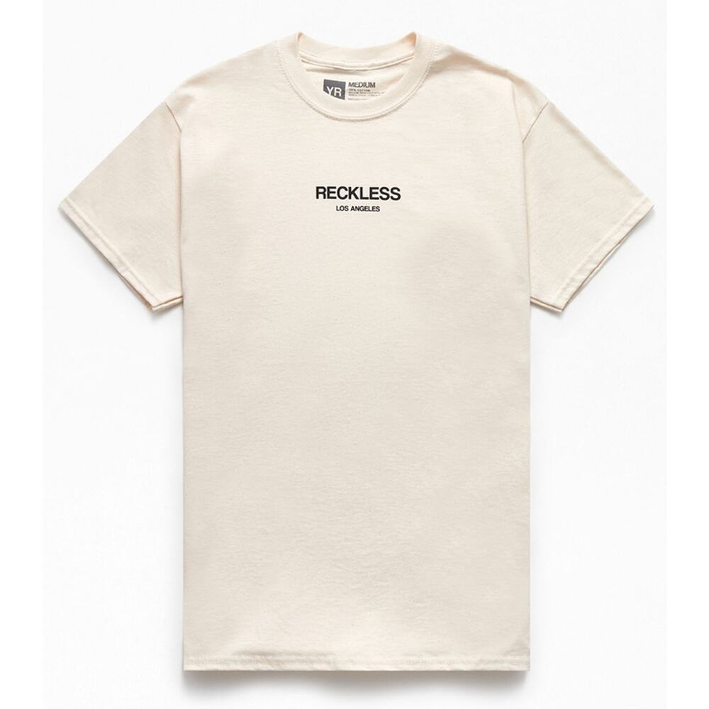 Young & Reckless Men's Classic Logo Short Sleeve Crewneck Tee in Cream